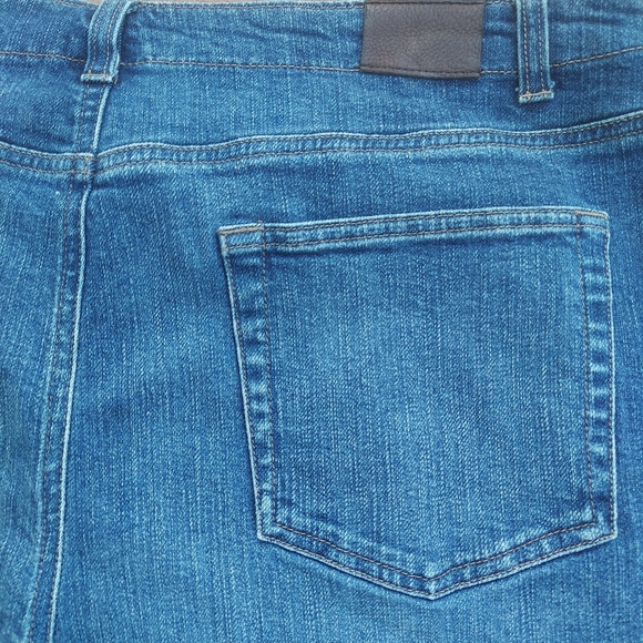 Land's End Original Fit Classic Waist Boot Leg Denim Blue Jeans - Picture 6 of 7